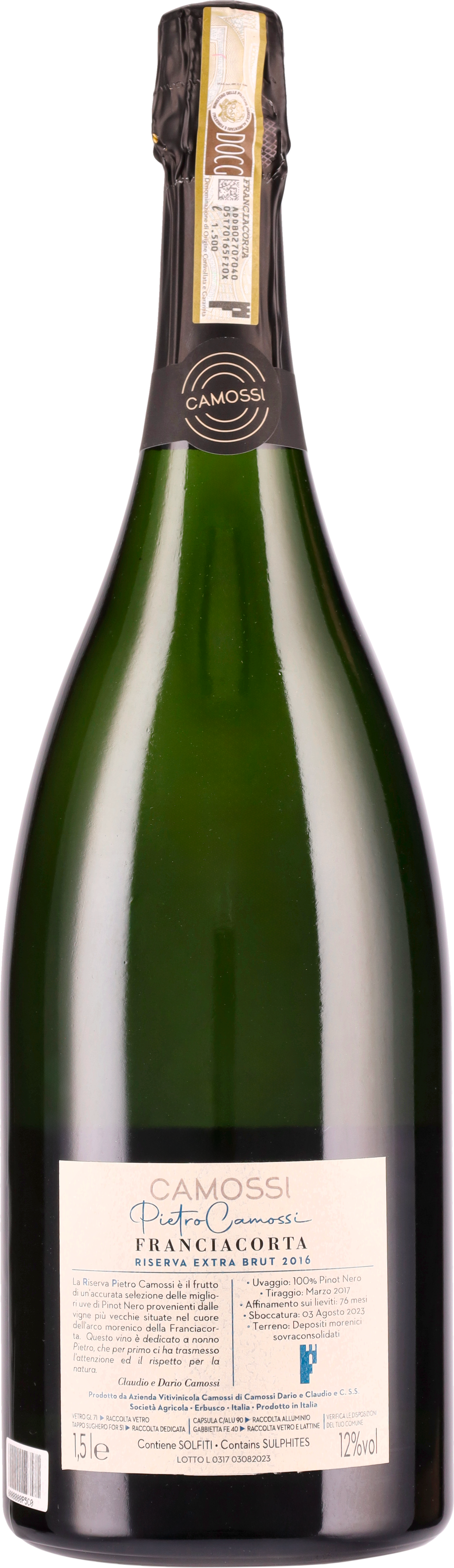 Magnum Franciacorta DOCG Riserva Pietro Camossi 2016
