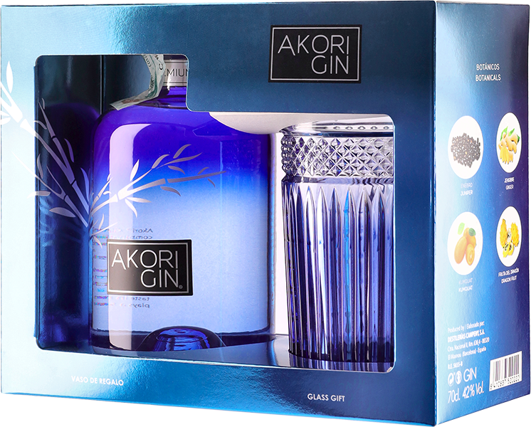 Confezione regalo Gin Akori con bicchiere