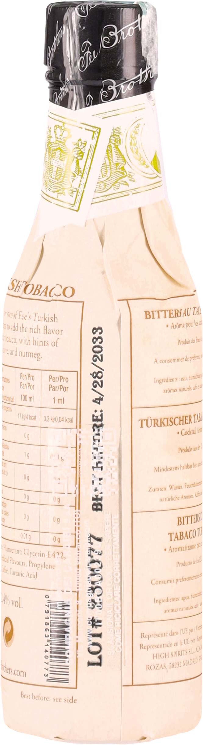 BITTER FEE BROTHERS TURKISH TOBACCO