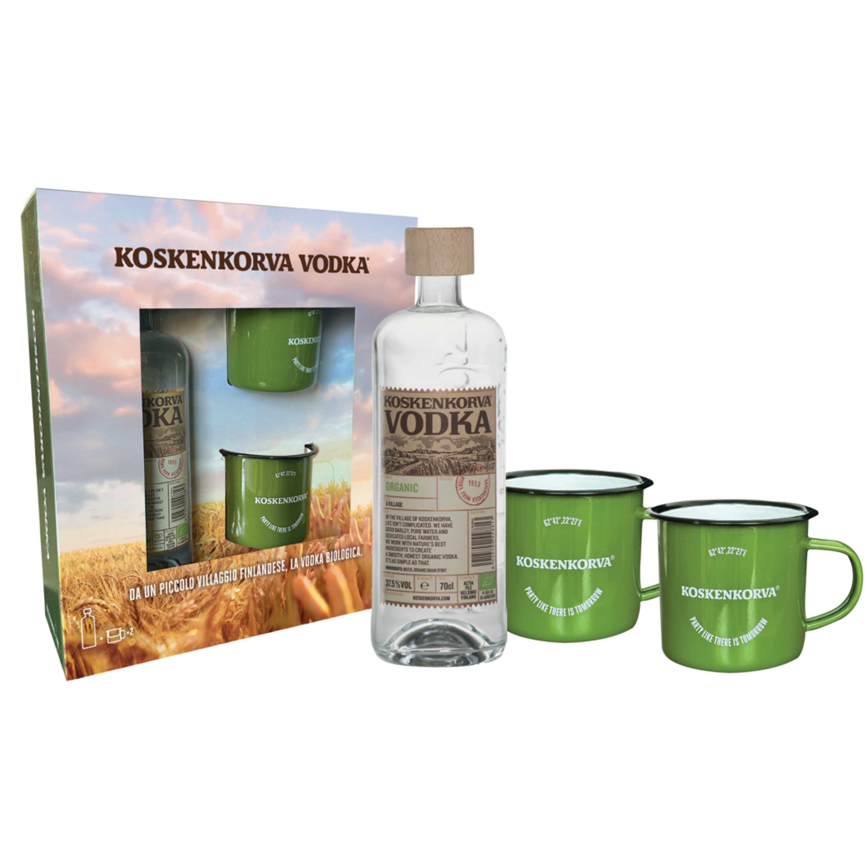 Vodka Koskenkorva Organic Mug Pack