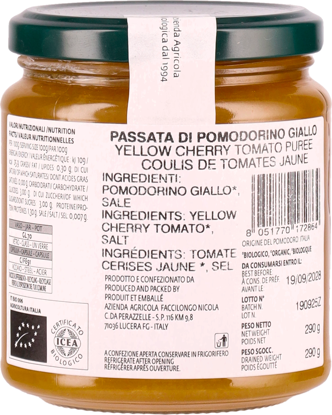 Passata di Pomodorino Giallo BIO