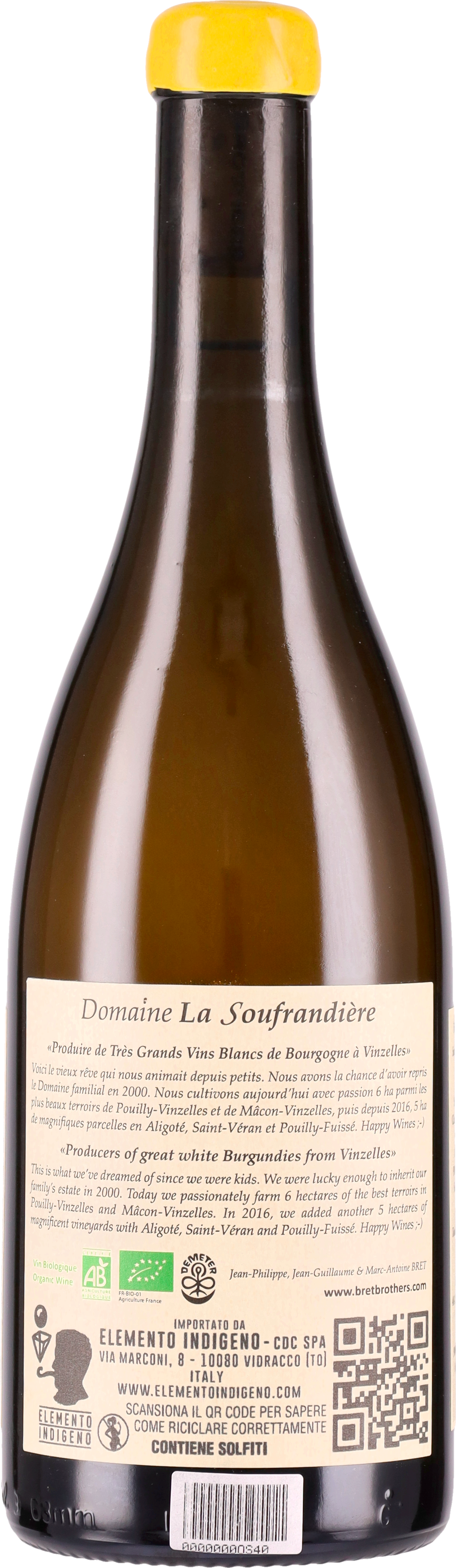 Macon Vinzelles Le clos de grand pere Chardonnay BIO