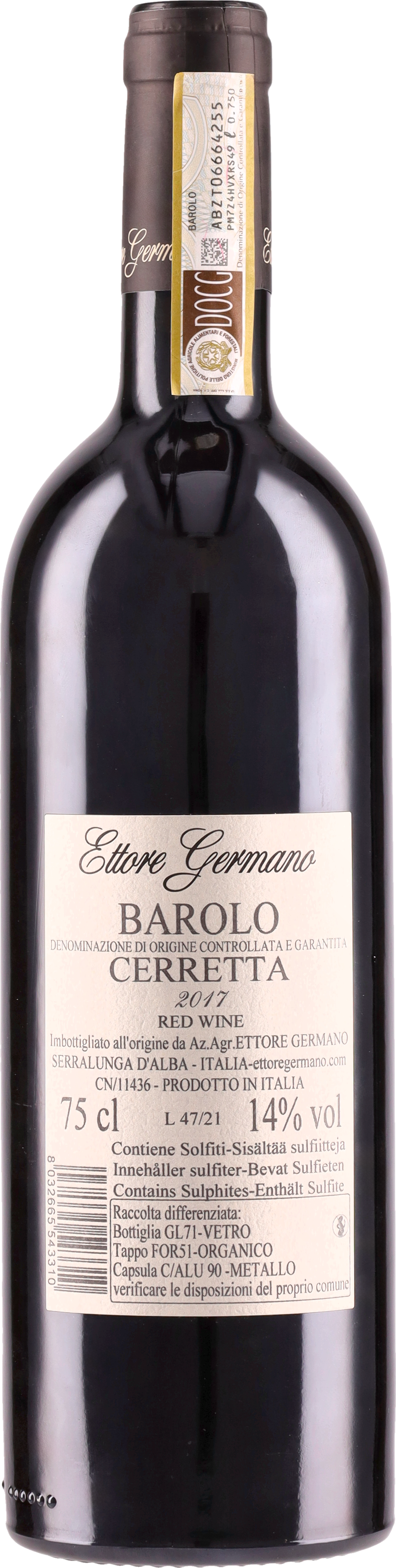 Barolo DOCG Cerretta 2017