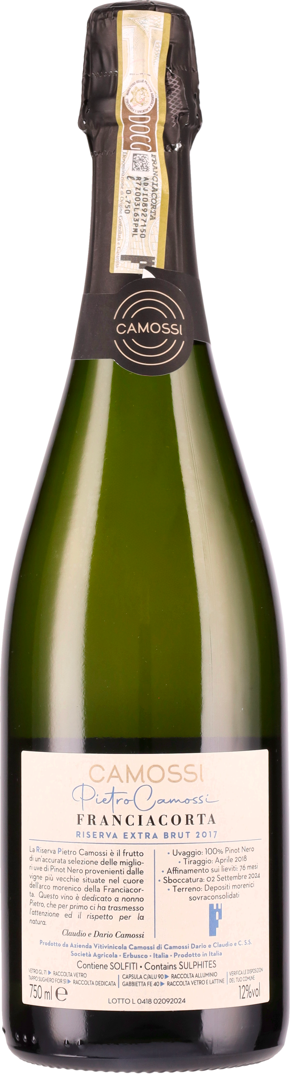 Franciacorta DOCG Riserva Pietro Camossi 2017