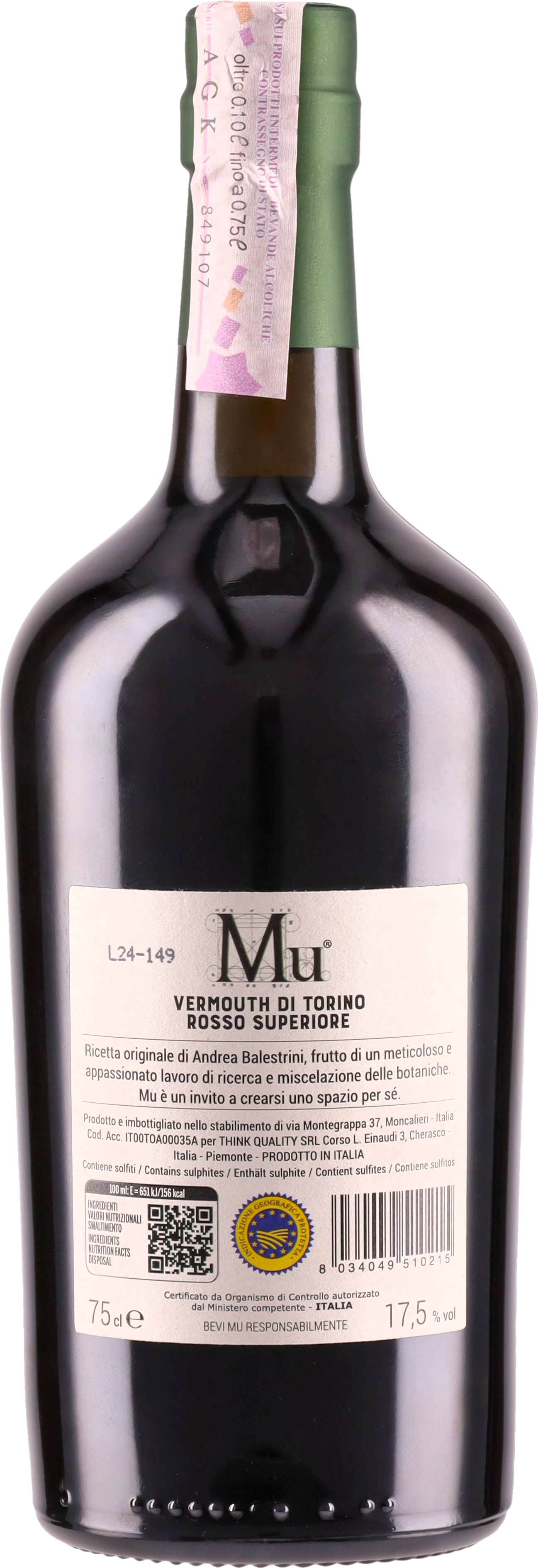 Mu Vermouth di Torino Rosso Superiore